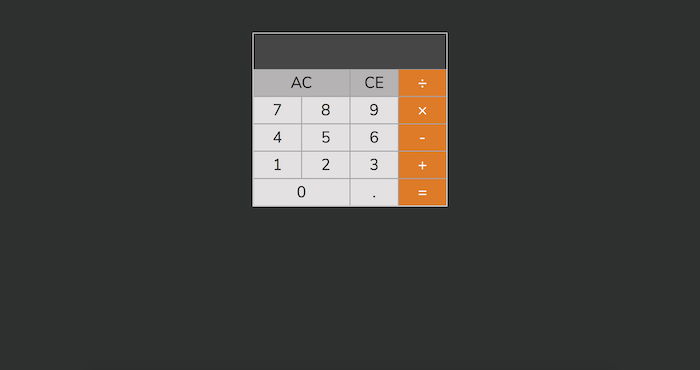 Calculator project screenshot