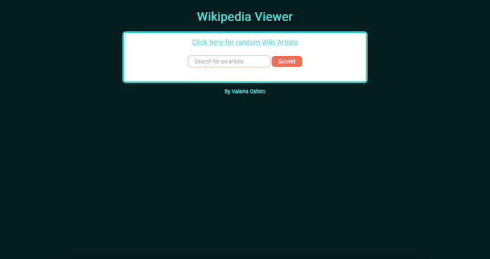 Wiki Viewer project screenshot